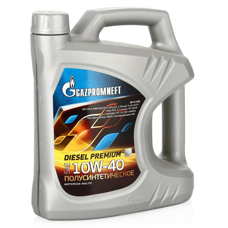  моторное DIESEL PREMIUM 10W40, CI-4/SL, полусинтетика, 5 литров .