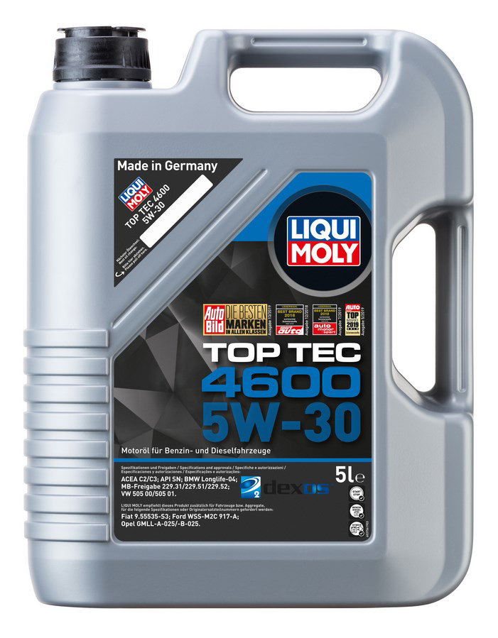 Liqui Moly 5W30 Top Tec 4600 MB BMW VW Ford GM dexos2 Opel GM 5 8033 3756